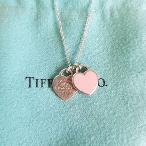 Tiffany and co deals pink heart necklace